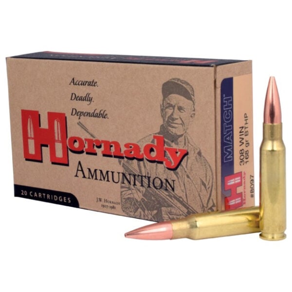 Hornady 308 Win 168gr BTHP Match 20 Rounds — Delta Mike Ltd