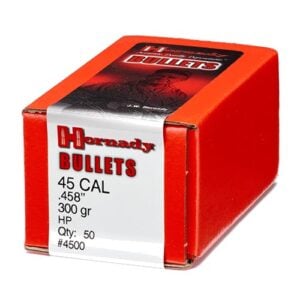 Hornady 45cal .458 dia 300gr HP Projectiles Box of 50<span class="dm-archive-stock-status dm-archive-stock-status--supplier dm-archive-stock-status--mode-text">In Stock with Supplier</span>