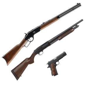 Wild Bunch Package – Winchester 1873 44-40, Mossberg 500 Retrograde, Chiappa 1911 Field
