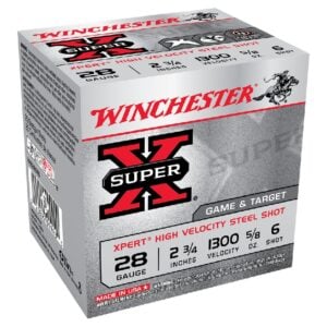 Winchester Xpert Steel 18gm G/T #6 Shot 1300fps 2¾” 28GA<span class="dm-archive-stock-status dm-archive-stock-status--in-stock dm-archive-stock-status--mode-text">In Stock</span>