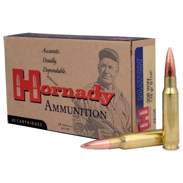 Hornady 308 Win 178gr BTHP Superformance Match Ammunition Box of 20