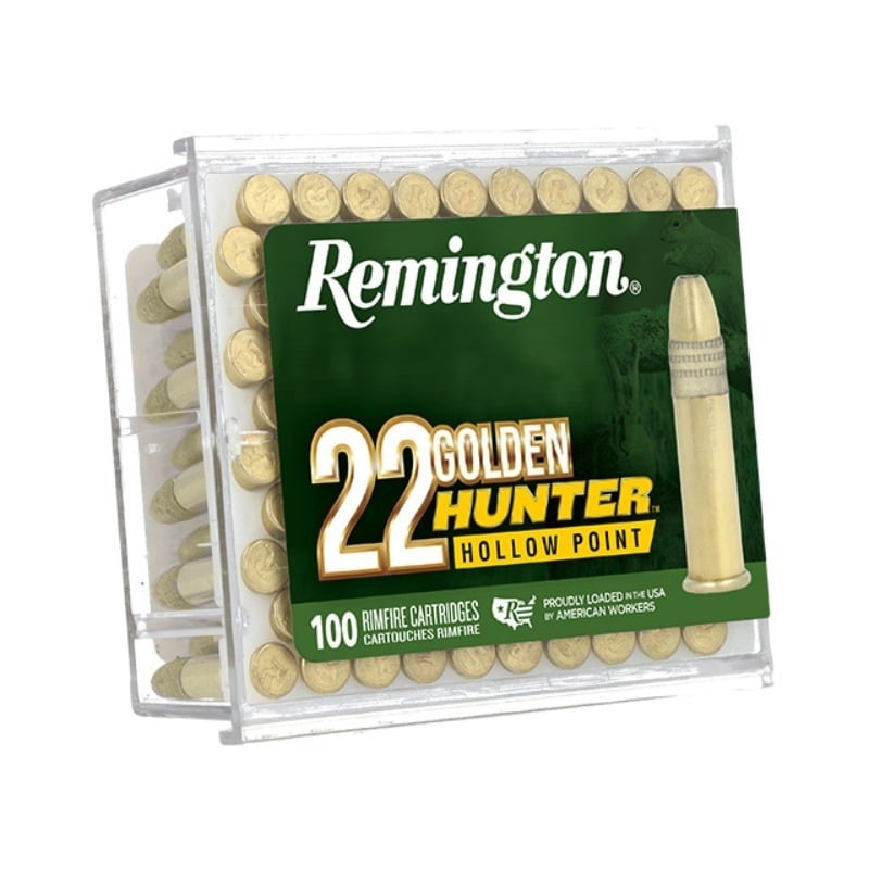 REMINGTON 22LR GOLDEN HUNTER 40GR PLATED HP 100RNDS
