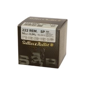 SELLIER & BELLOT  222 REM 50GR SP – 100 ROUNDS
