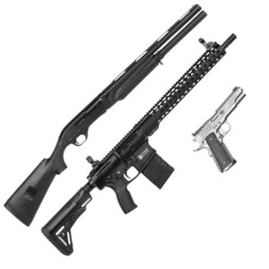 Heavy Metal Package – 308 Win, 45ACP & 12Ga