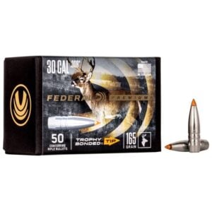 FEDERAL TROPHY BONDED TIP BULLET .30cal 165GR – 50 Projectiles