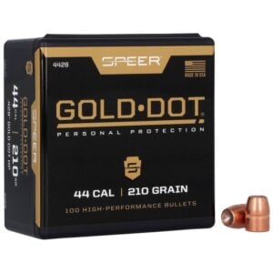 SPEER 44cal 210GR GOLD DOT HP – 100 Projectiles