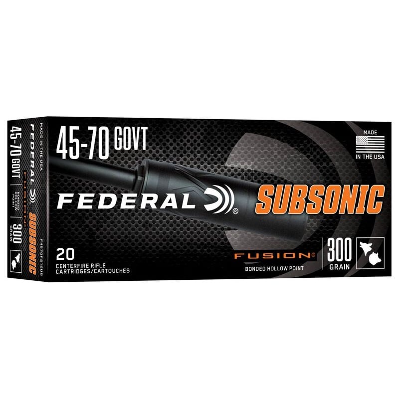 FEDERAL 45-70 300GR FUSION SUBSONIC EXPANDING 20RNDS