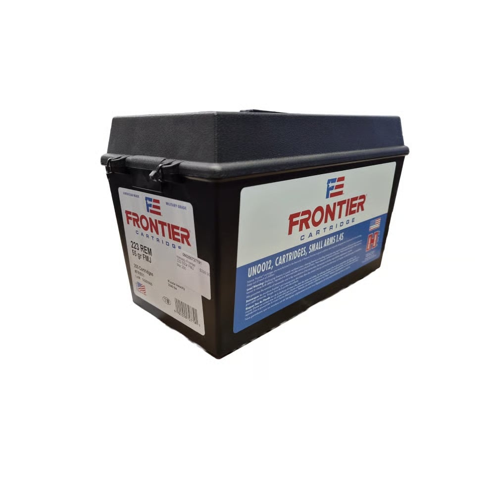 Hornady 223 Rem 55gr FMJ Frontier Ammunition Box of 200