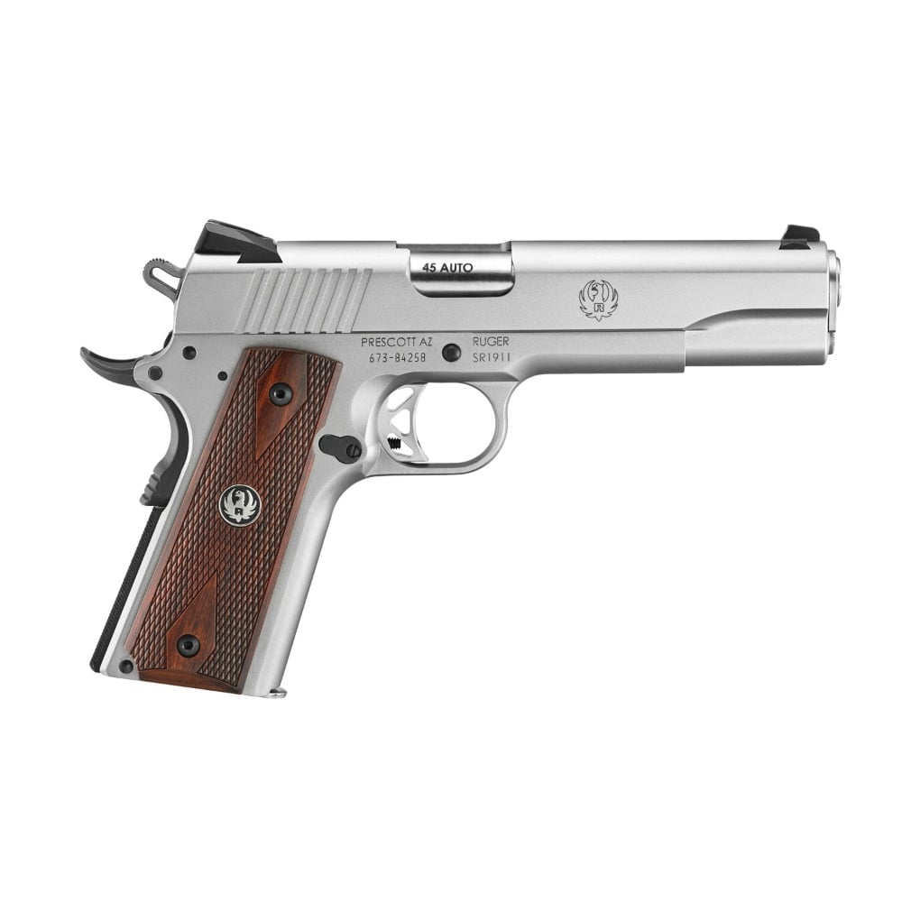 RUGER SR1911 45ACP STEEL 125MM HARDWOOD