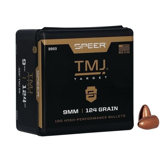 SPEER 355 124GR 9MM LUGER TMJ RN 100PK